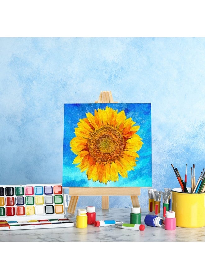 Mimorou Mini Canvases With Easel Sets For Painting Small Art Stretched Canvases Panels Pack With Wood Display Easel For Kids Parties Acrylic Pouring Oil Paint Water Color Shcool Supplies(4 X 4 Inch 32 Pack) - Image 4