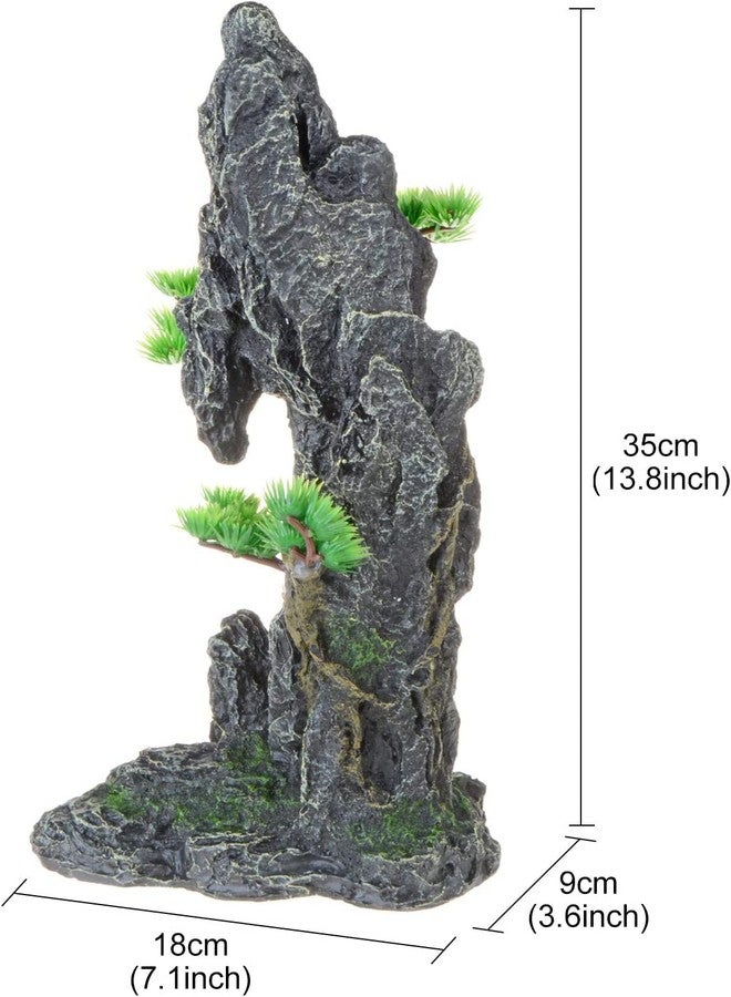 PENCK Aquarium Decorations Large and Tall Pillar Rock Resin Mountain View Stone Ornament Fish Tank Rockery Decoration - Image 2