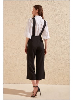 trendyol Black Button Detailed Square Collar Woven Jumpsuit TWOSS19LJ0356  - Image 5