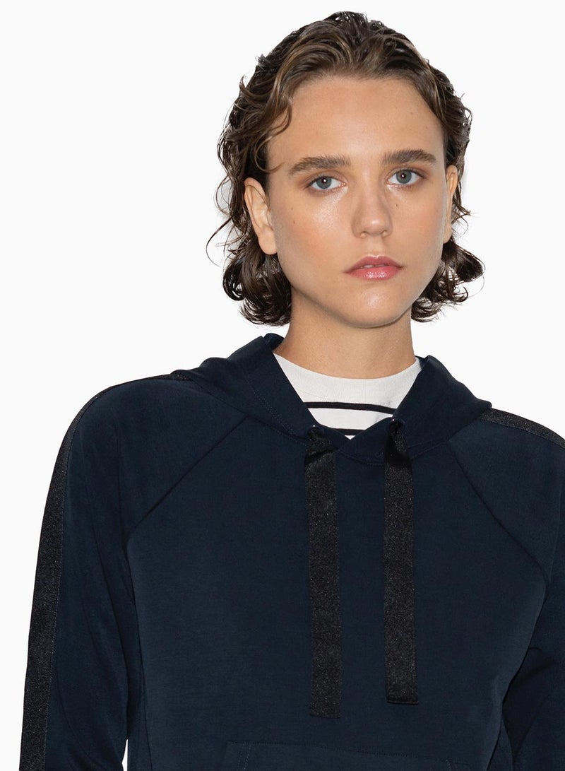 French Connection Wren Sleeve Trim Detail Hoodie - Image 3