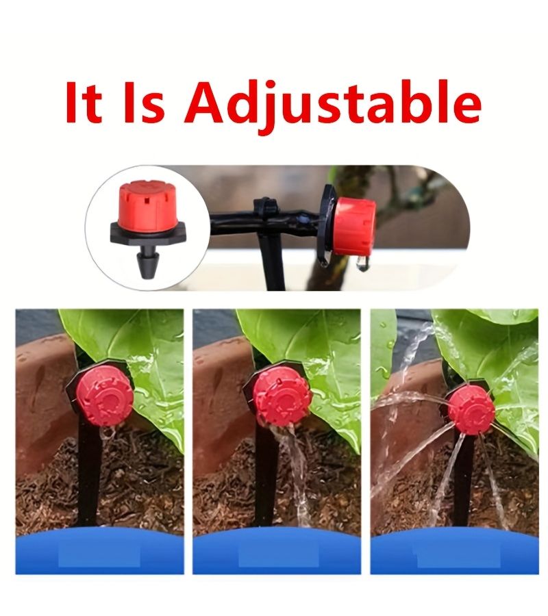 30 Pcs 360 Degree Adjustable Sprinkler Drippers 1/4 Inch Plastic Irrigation Emitter Low Flow Lawn Garden Drip Watering Kit - Image 5