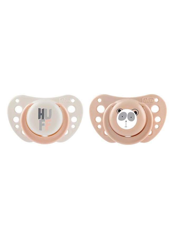Chicco Pack Of 2 Physioforma Air Silicone Soother, 0 - 6 M, Pink  - Image 1