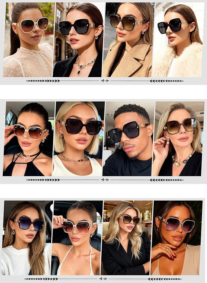 CIKJUK Trendy Sunglasses Women Men Butterfly Shape High-quality Metal Women's Sun Glasses Oversized Sun Glas UV400 Protection Shades Ladies Eyewear White - Image 5