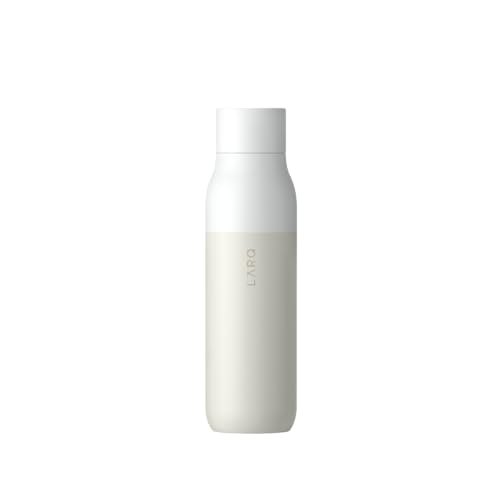 LARQ Bottle PureVis 17 oz - Self-Cleaning and Insulated Stainless Steel Water Bottle with UV Water Purifier and Award-winning Design | Reusable & Travel Friendly, 1-Year Warranty, Granite White - Image 1