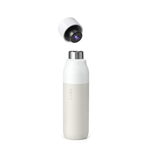 LARQ Bottle PureVis 17 oz - Self-Cleaning and Insulated Stainless Steel Water Bottle with UV Water Purifier and Award-winning Design | Reusable & Travel Friendly, 1-Year Warranty, Granite White - Image 4