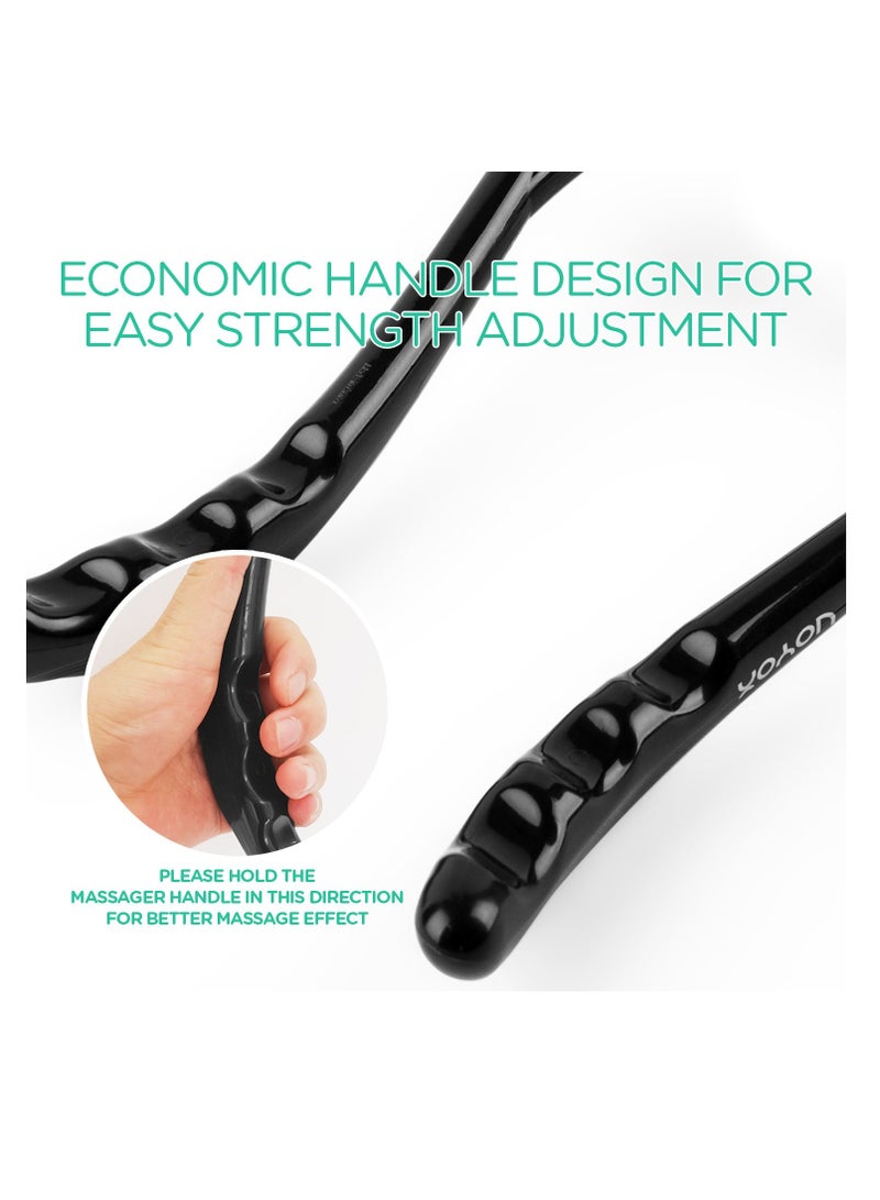 SYOSI Neck Massager for Pain Relief, Deep Tissue Self Trigger Point Shiatsu Shoulder Massager - Back and Neck Massager for Neck, Shoulders, Leg, Ergonomic Handle Design, Lightweight & Portable - Image 5