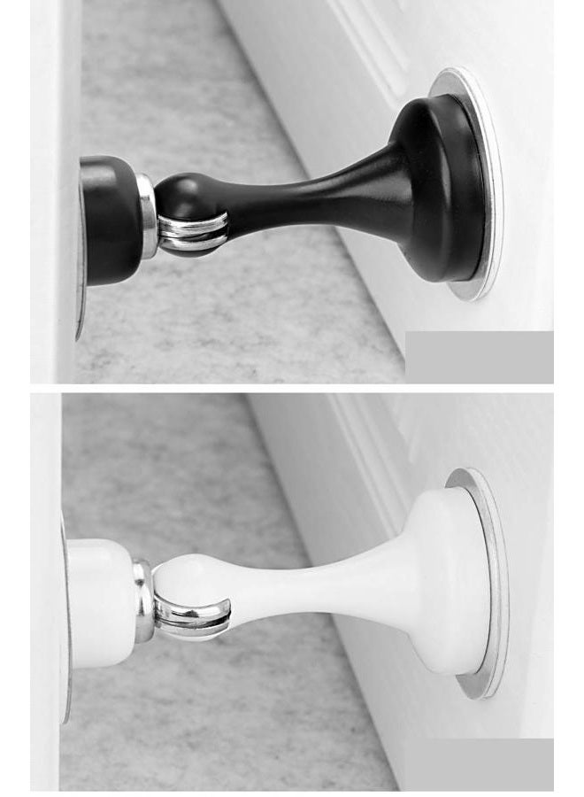 Hurinan Evolutionary Magnetic Door Stop,Self-Adhesive Attaches with NO Screws Or Nails. Reusable, Washable. Better Protection for Walls, Doors. Great for Office & Home. (White) - Image 5