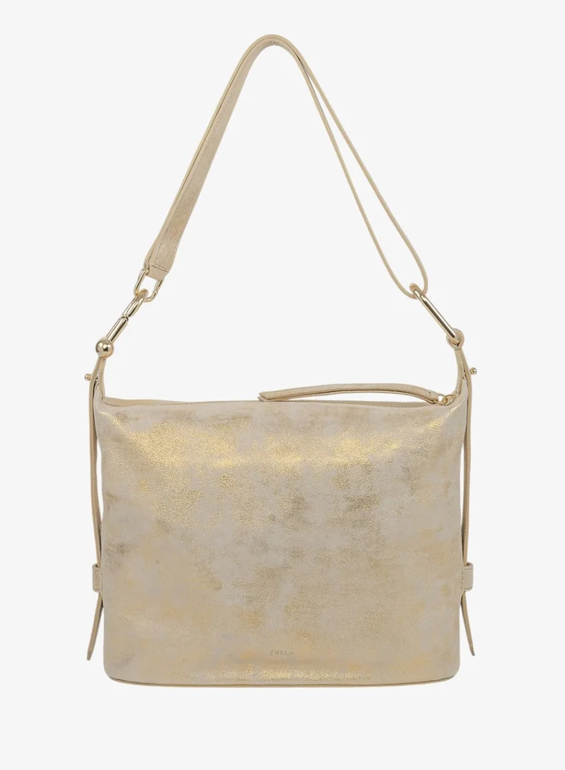 Furla Nuvola M Hobo Shoulder Bag - Gold
