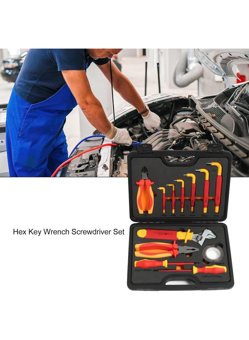 GGOOT Car Repair Hardware Tool, Hex Key Wrench Screwdriver Set Safe Tension Resistant Practical Repair Hardware Tools for Vehicle - Image 5