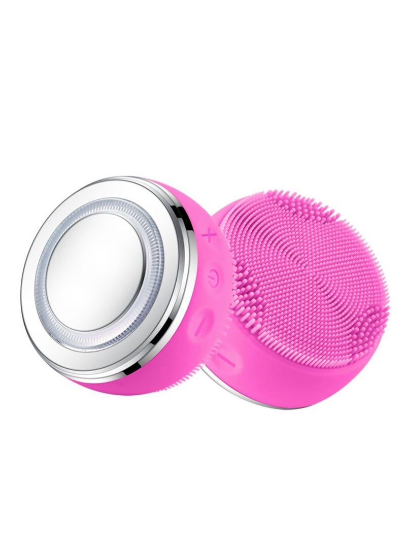 Prime Prime 2-IN-1 Face Deep Cleaning Silicone Brush Blackhead Pore Cleaner LED Photon EMS Vibration Heating Massager  - Image 1