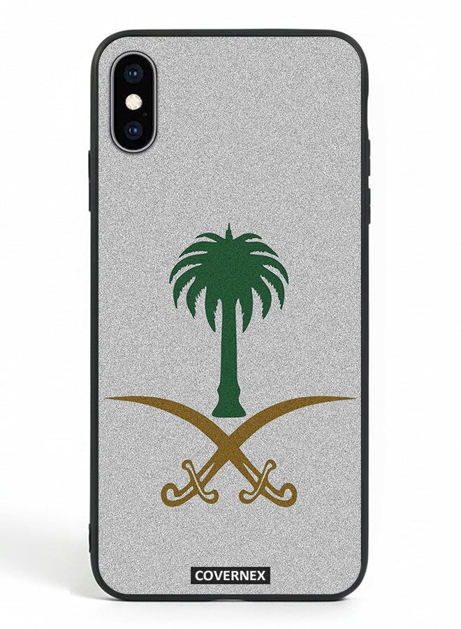 Covernex Apple iPhone Xs Protective Case Cover Printed Featuring Saudi Arabian National Emblem - Image 2