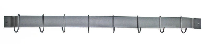 Rogar 30 Black Bar Rack with 8 Black Hooks 