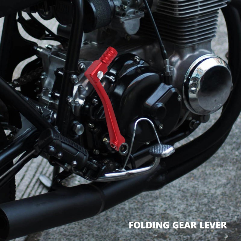 Red Aluminum Alloy Folding Gear Shift Lever For Dirt Bike ATV Motorcycle - Image 4