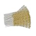canjoyn 100 Stems Pearl Sticks Beading on Wire Stems for DIY Garland Bridal Wedding Pearl Bouquet Home Party Decor Craft Golden - Image 2