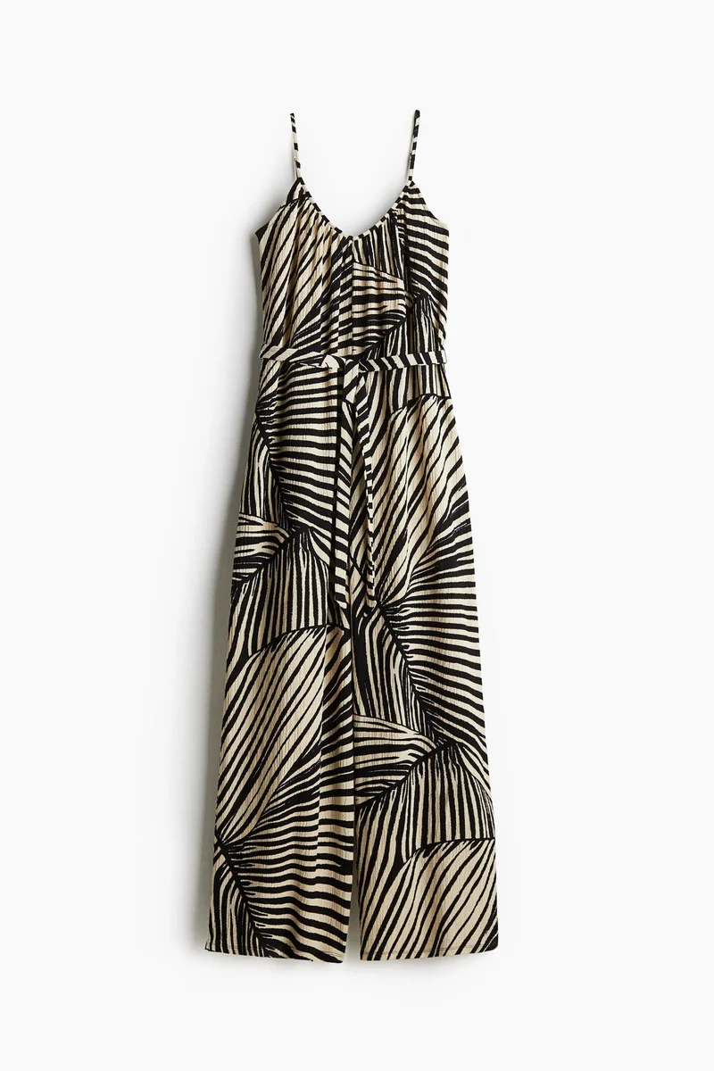 اتش اند ام Tie-belt jumpsuit