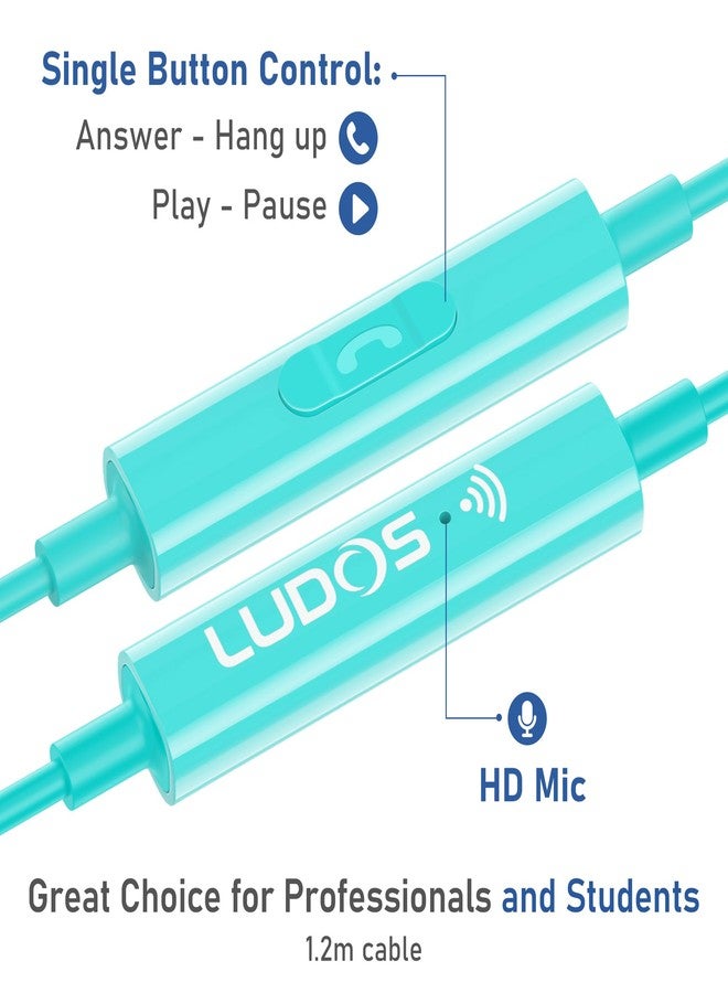 LUDOS OMNITONE Wired Earbuds in-Ear Headphones, 5 Year Warranty, Earphones with Microphone, Noise Isolation Corded for 3.5mm Jack Ear Buds for iPhone, Samsung, Computer, Laptop - Image 3