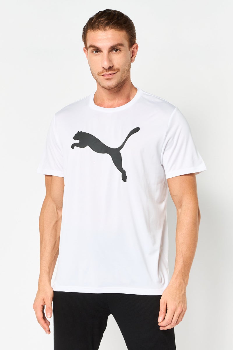PUMA تي شيرت رياضي للرجال بأكمام قصيرة مناسب في الهواء الطلق، أبيض - Image 1