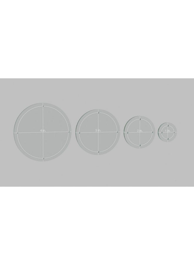 LaserThing Hexagon Circle And Square Acrylic Quilting Templates 12 Pieces With 4" 3" 2" 1" Sizes 1/4" Seam Allowance Durable Clear Acrylic For Quilting Patchwork Sewing & Diy Projects - Image 2