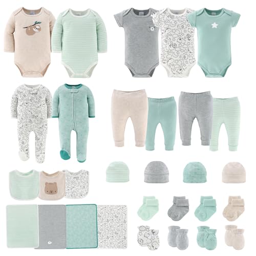 The Peanut Shell The Peanutshell Baby Layette Gift Set for Boys or Girls 30 Piece New Born Unisex Gift Set Baby Clothes Newborn Essentials Must Haves Newborn Clothes 03 Months Restful Basics - Image 1