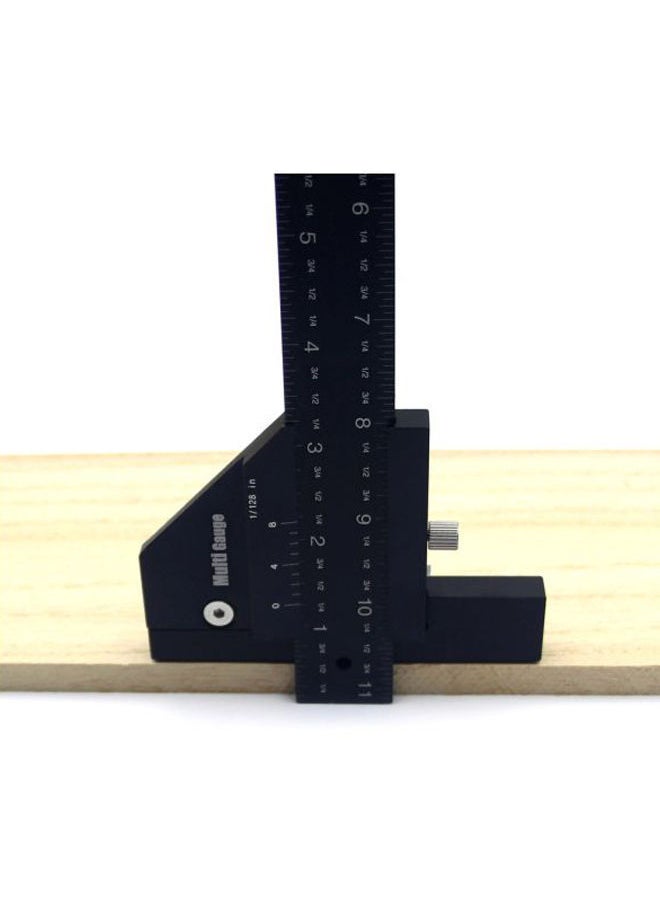 NIBEMINENT Aluminum Alloy T-Shaped Ruler Black 30x10x2.5cm  - Image 4