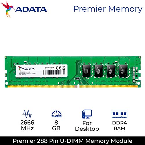 ADATA Premier DDR4 8GB 2666MHz U-DIMM Desktop RAM – High Speed 288-Pin Memory, Up to 21.3GB/s Bandwidth, Energy Efficient, Intel & AMD Compatible, Limited - Image 3