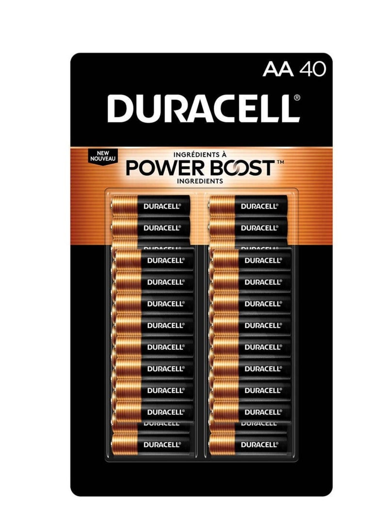 دوراسيل بطاريات كوبرتوب القلوية AA من باور بوست ، 40 عددًا - Image 1