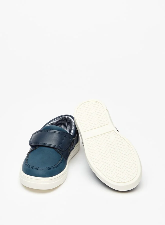 JUNIORS Boys Solid Loafers with Hook and Loop Closure