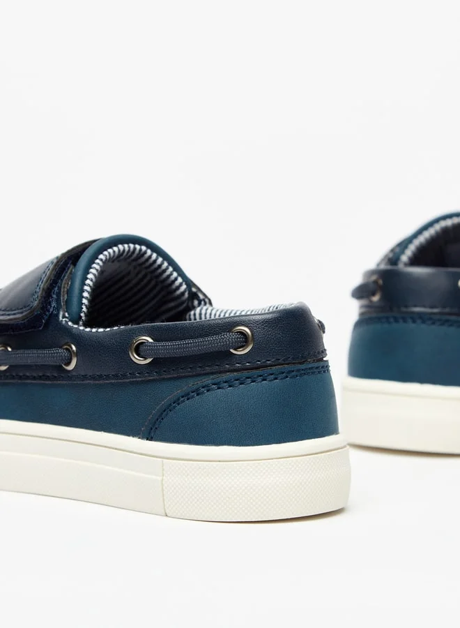 JUNIORS Boys Solid Loafers with Hook and Loop Closure
