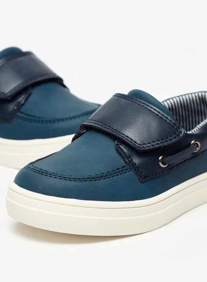 JUNIORS Boys Solid Loafers with Hook and Loop Closure