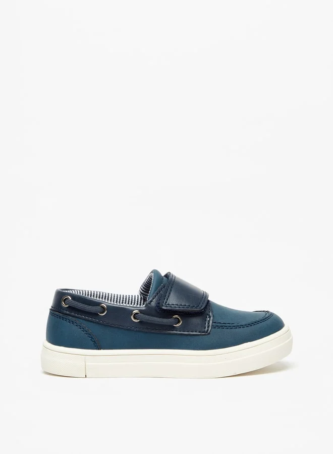 JUNIORS Boys Solid Loafers with Hook and Loop Closure