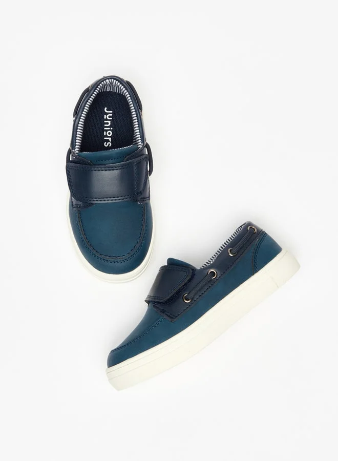 JUNIORS Boys Solid Loafers with Hook and Loop Closure