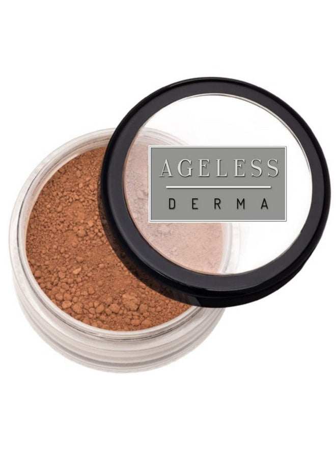Ageless Derma Mineral Face Powder Foundation Makeup. Natural Full Coverage Loose Foundation With Vitamin And Green Tea. Made In Usa  - Image 2