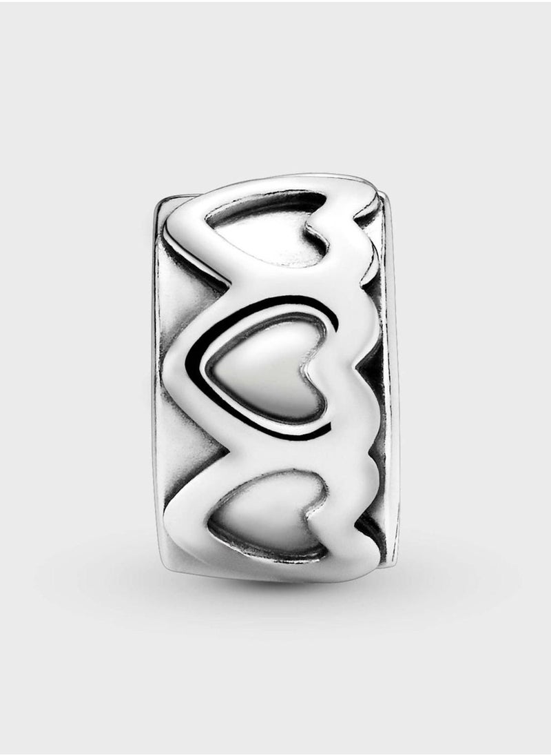 باندورا حلية مشبك بشكل قلب - Image 2