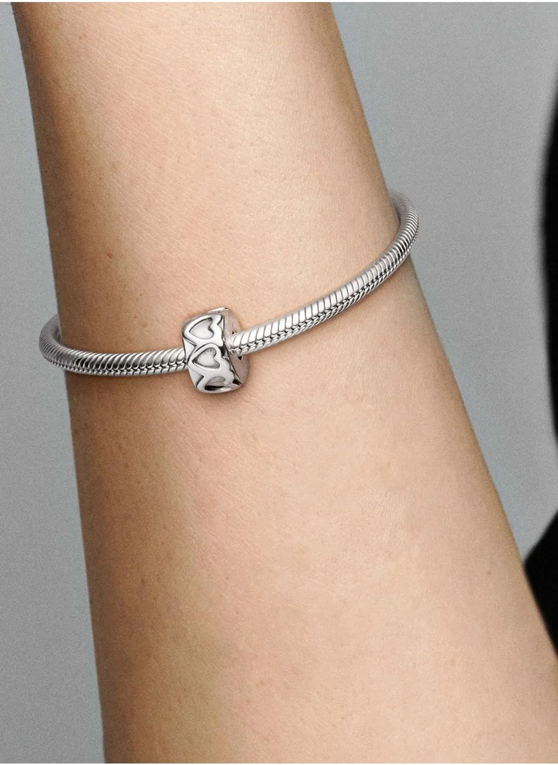 Pandora Silver Band Of Hearts Clip Charm for Women | Best Price UAE