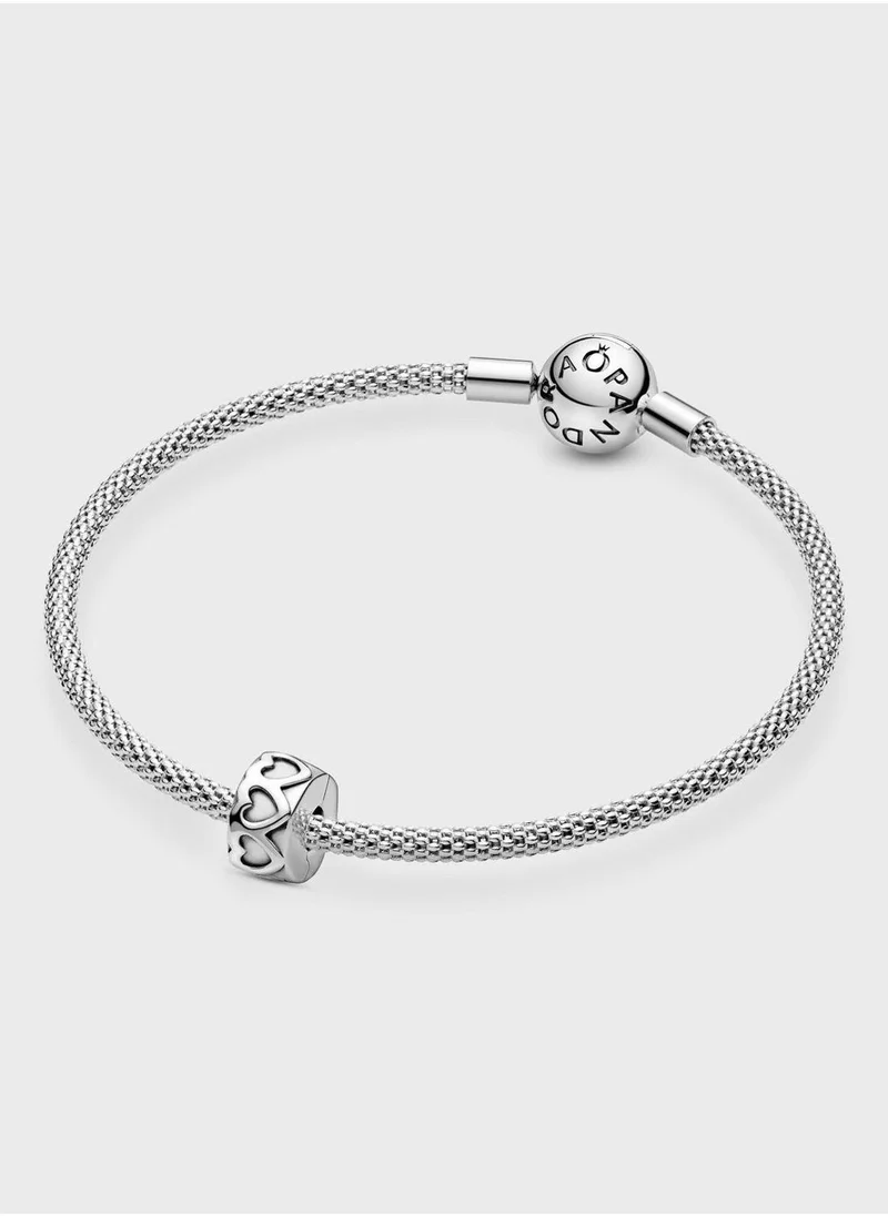 Pandora Silver Band Of Hearts Clip Charm for Women | Best Price UAE
