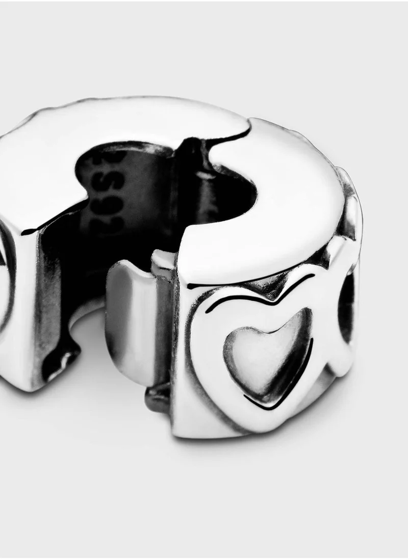 Pandora Silver Band Of Hearts Clip Charm for Women | Best Price UAE