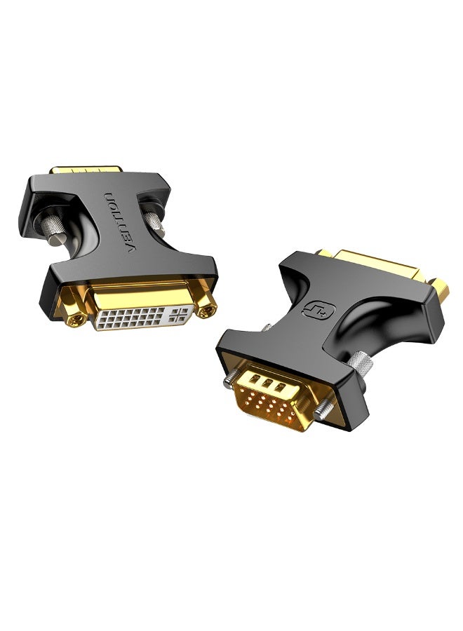 VENTION VGA Male to DVI Female Adapter Black Model # DDDB0 - Image 1