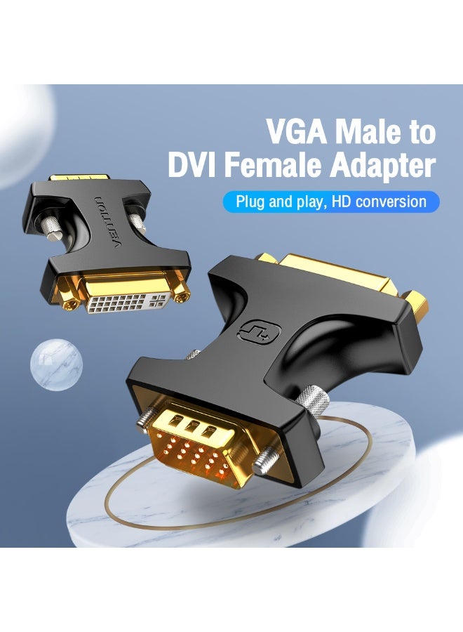 VENTION VGA Male to DVI Female Adapter Black Model # DDDB0 - Image 2