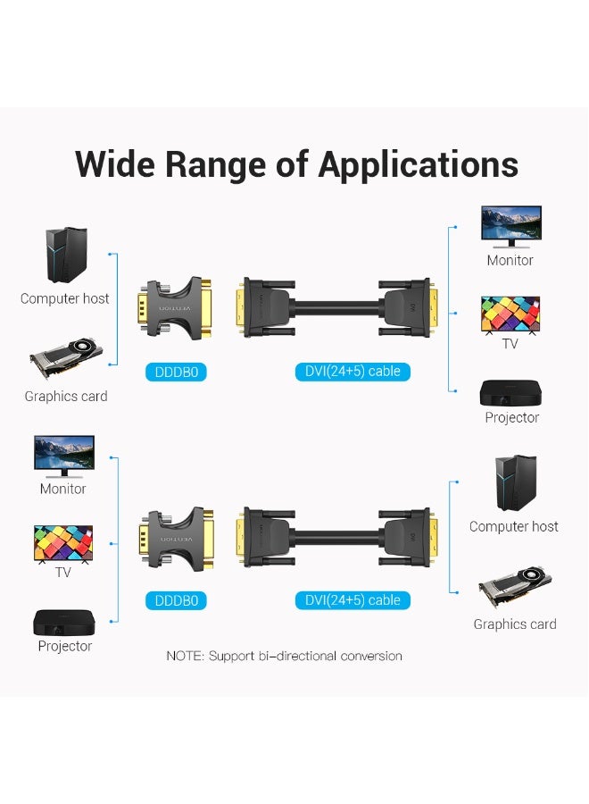 VENTION VGA Male to DVI Female Adapter Black Model # DDDB0 - Image 5