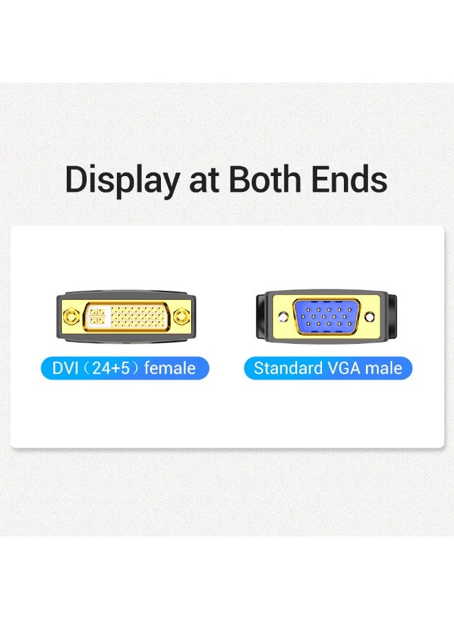 VENTION VGA Male to DVI Female Adapter Black Model # DDDB0 - Image 3