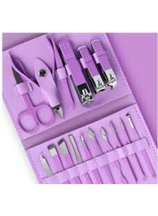 16-Piece Stainless Steel Nail Clippers Set Complete Household Essential Manicure & Pedicure Tool Set  Random color - Image 3