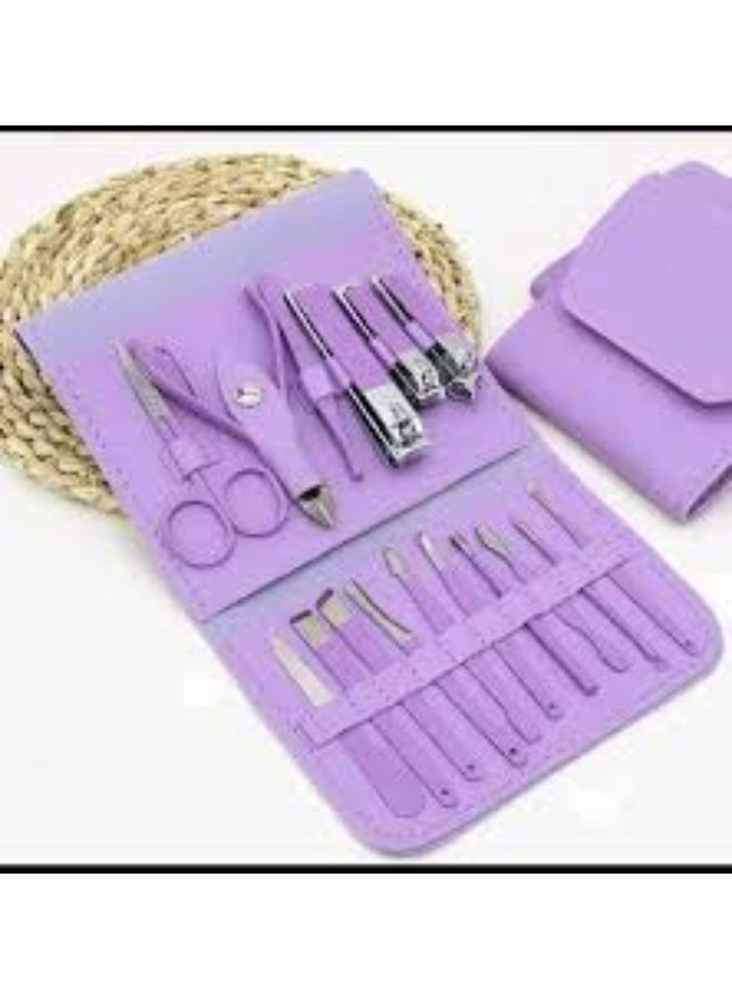 16-Piece Stainless Steel Nail Clippers Set Complete Household Essential Manicure & Pedicure Tool Set  Random color - Image 4