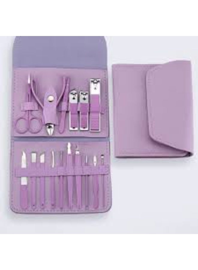 16-Piece Stainless Steel Nail Clippers Set Complete Household Essential Manicure & Pedicure Tool Set  Random color - Image 1