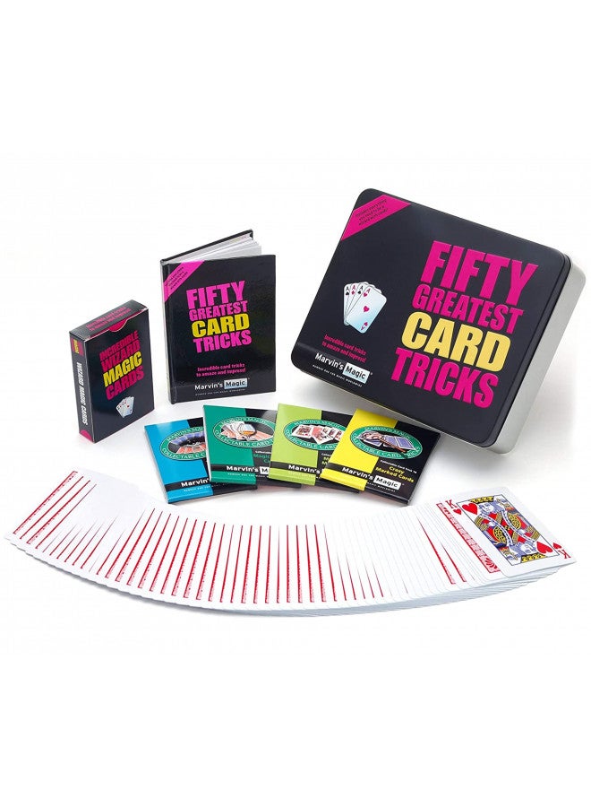 Marvin's Magic - Fifty Greatest Card Tricks Set | Children & Adults Magic Card Set| Includes Card Tricks, Close up Magic and Mind Reading Tricks | Comes in Gift Set Tin | Suitable for Age 8+ - Image 1