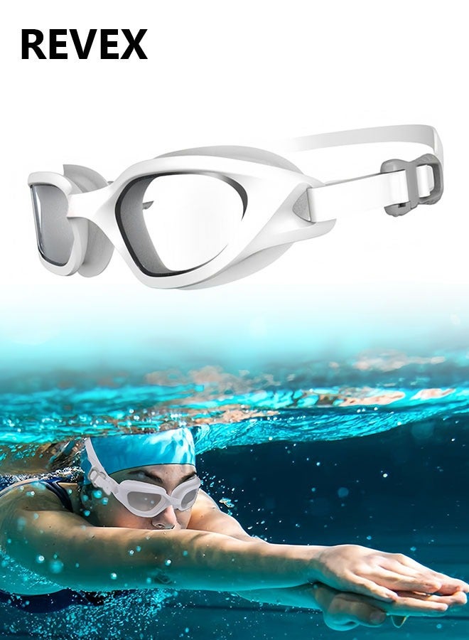 REVEX Professional Swimming Goggles Adult  Sports Swimming Eyewear Optical Lens HD Waterproof Anti Fog Big Frame Pool Glasses - Image 1