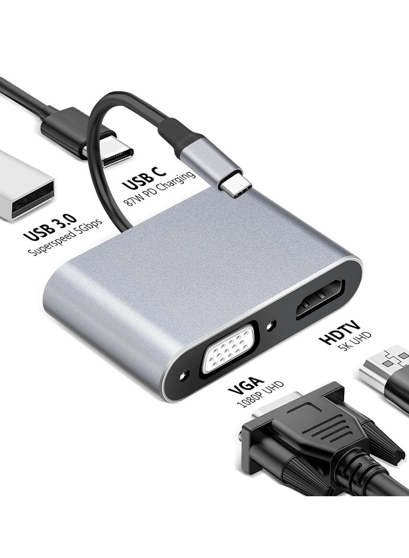 USB C Multiport Adapter 4 in 1 USB Type C Multiport Adapter-272 - Image 2