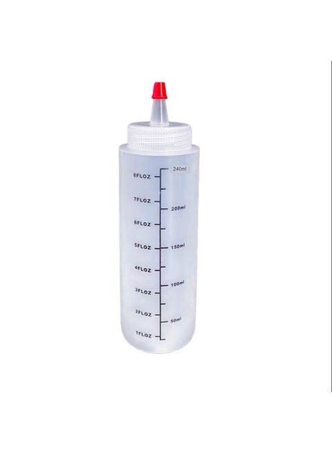 12-Piece Condiment Squeeze Bottles,Plastic Bottles With Red Tip Cap Tie Dye Empty Paint Bottle For Ketchup And Condiments,240ML