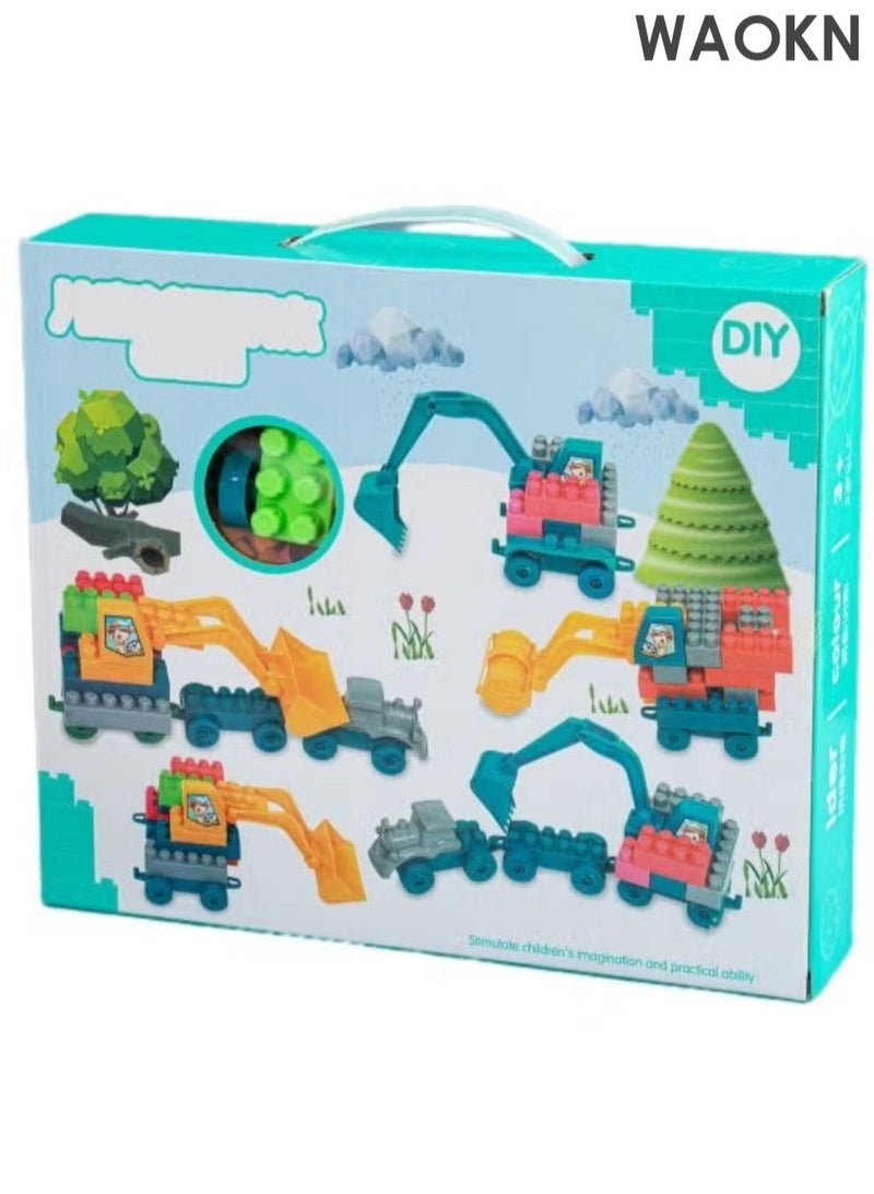 WAOKN Soft Building Block Sets for Kids STEM Building Blocks for Preschool Large Construction Block Toys for Toddler to Improve Imagination Creativity Hands-on Ability