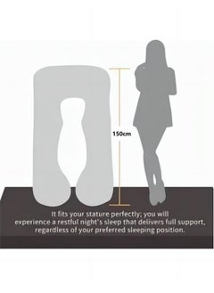 Bluejw U-Shaped Full Body Pregnancy Cotton Pillow Pregnancy Pillows For Sleeping 80x150cm  - Image 2