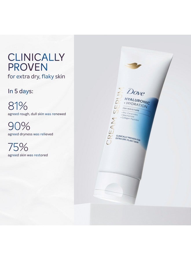 Dove Body Cream Serum Hyaluronic + Hydration for Extra Dry, Flaky Skin, with Pro-Ceramides, Niacinamide and Collagen Peptides Lotion, 8 oz - Image 2